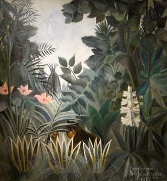  Rousseau Decoraci%C3%B3n Paredes - La selva ecuatorial Henri Rousseau Postimpresionismo Primitivismo ingenuo